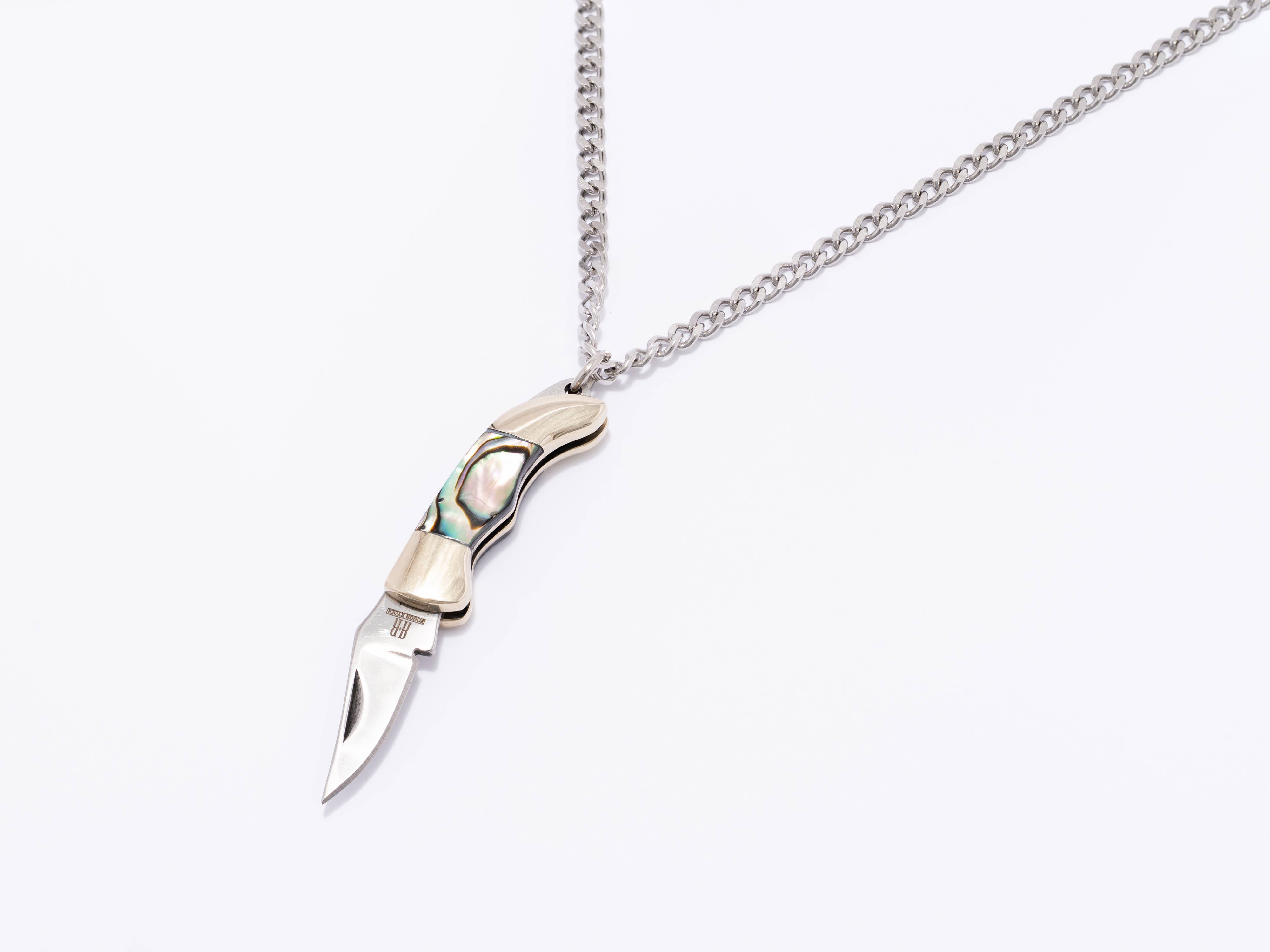 Larissa Loden - Wholesale Pendant/Charm Necklace - Judith Gold or Silver Abalone Utility Safety Necklace2