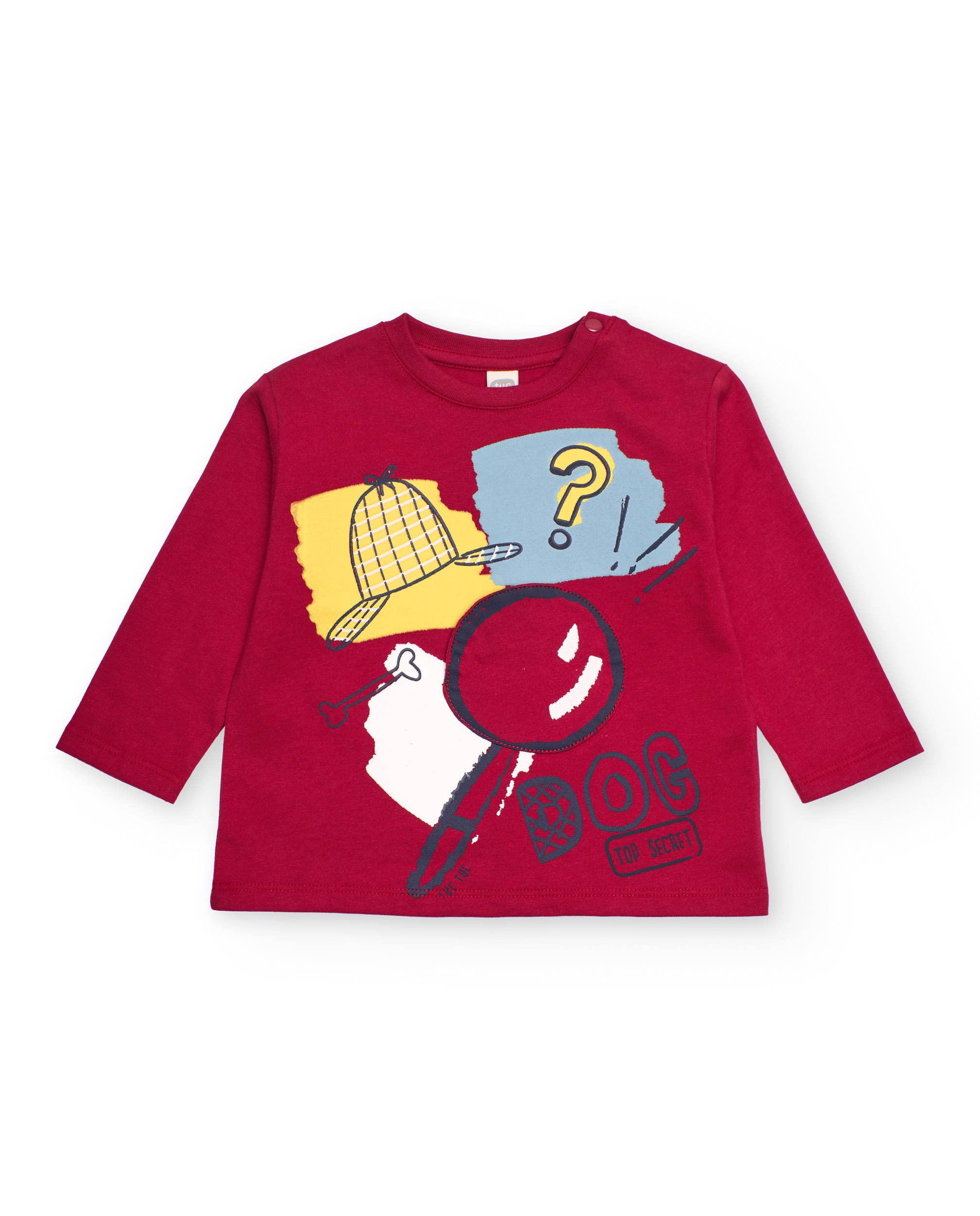 tuc tuc - Wholesale T-Shirt - Kids - Red detective print t-shirt for boys0