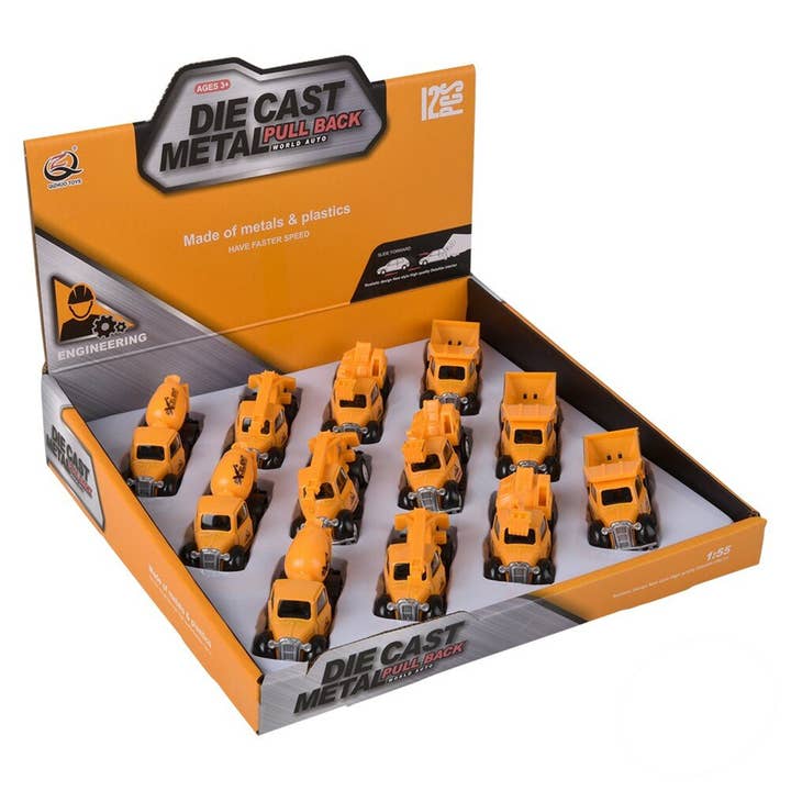 JSBlueRidge Toys - Wholesale Toy Car/Truck - Kids - Die Cast Pull Back Construction Vehicle Car Toy