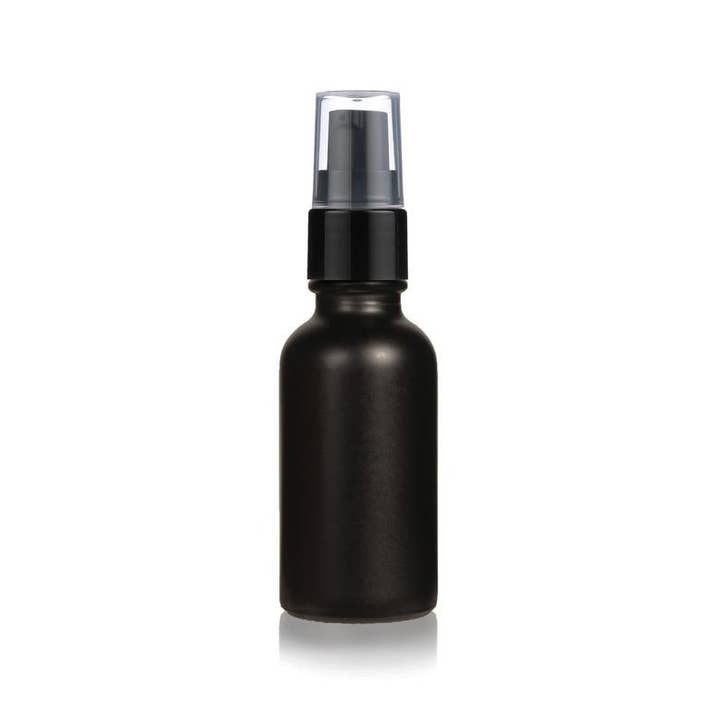 The Bottle Shoppe - Wholesale Spray Bottle - 2oz Black Matte Glass Bottle with Black Mist Sprayer