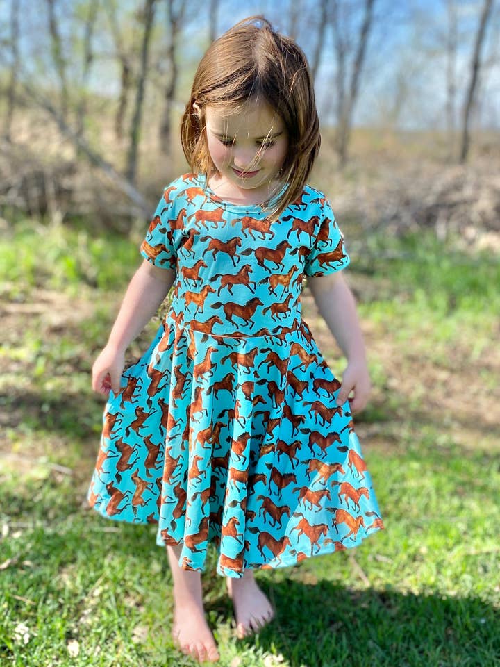 Horse dress for wholesale by Little dress shoppe
