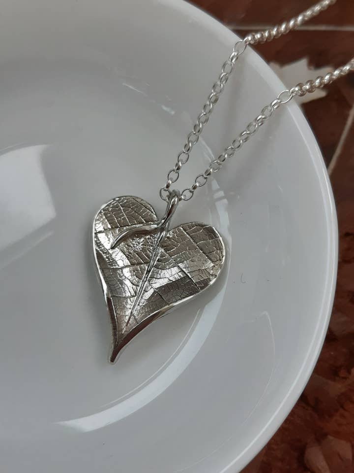 Evergreen Leaf Pendant Necklace for wholesale by Jess MacDonald Brass