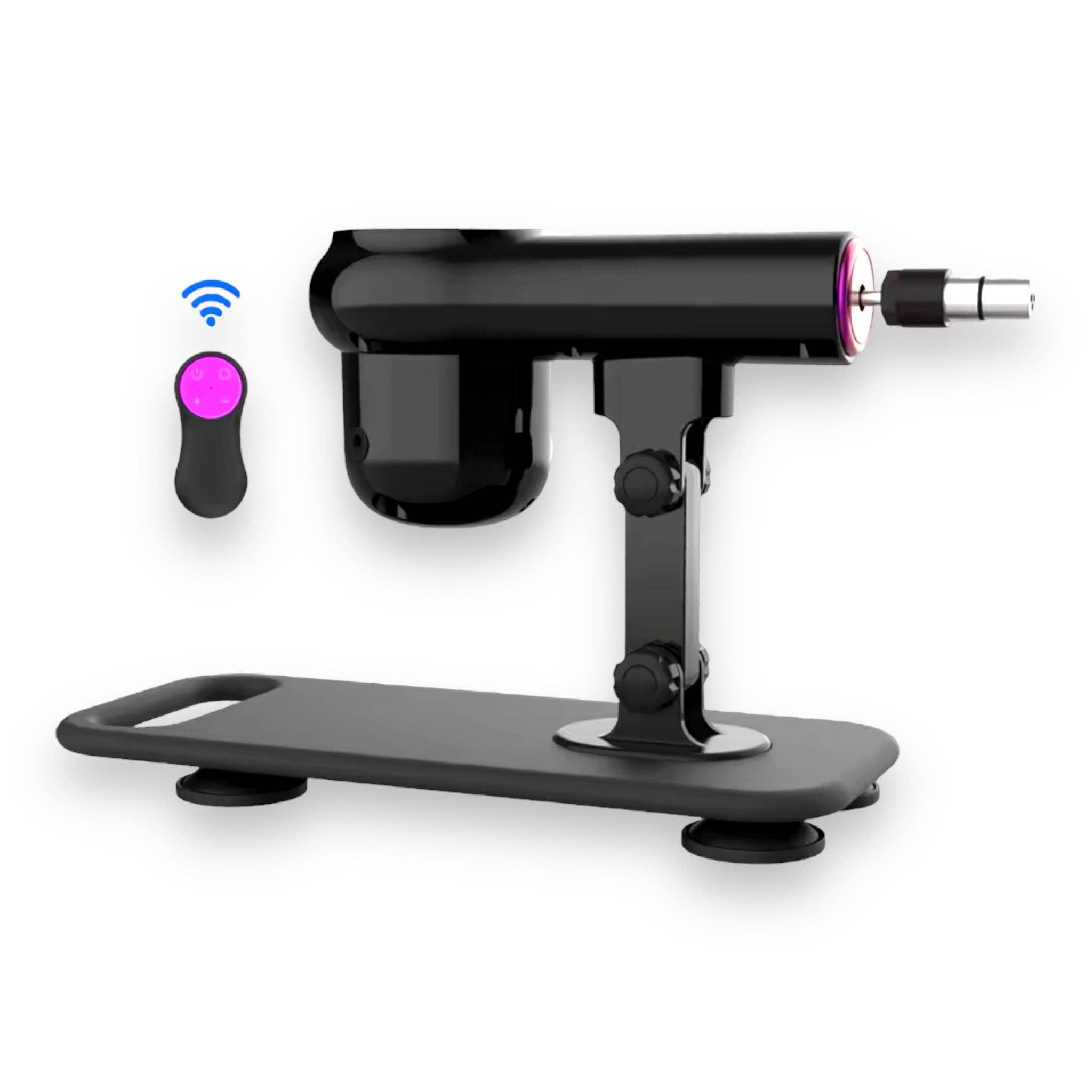 Kinky Pleasure - Wholesale Sex Toy - Kinky Pleasure - AX107 - Fuck Machine with Crystal Dildo Attachment - Remote Control - Includes 2 Attachments10