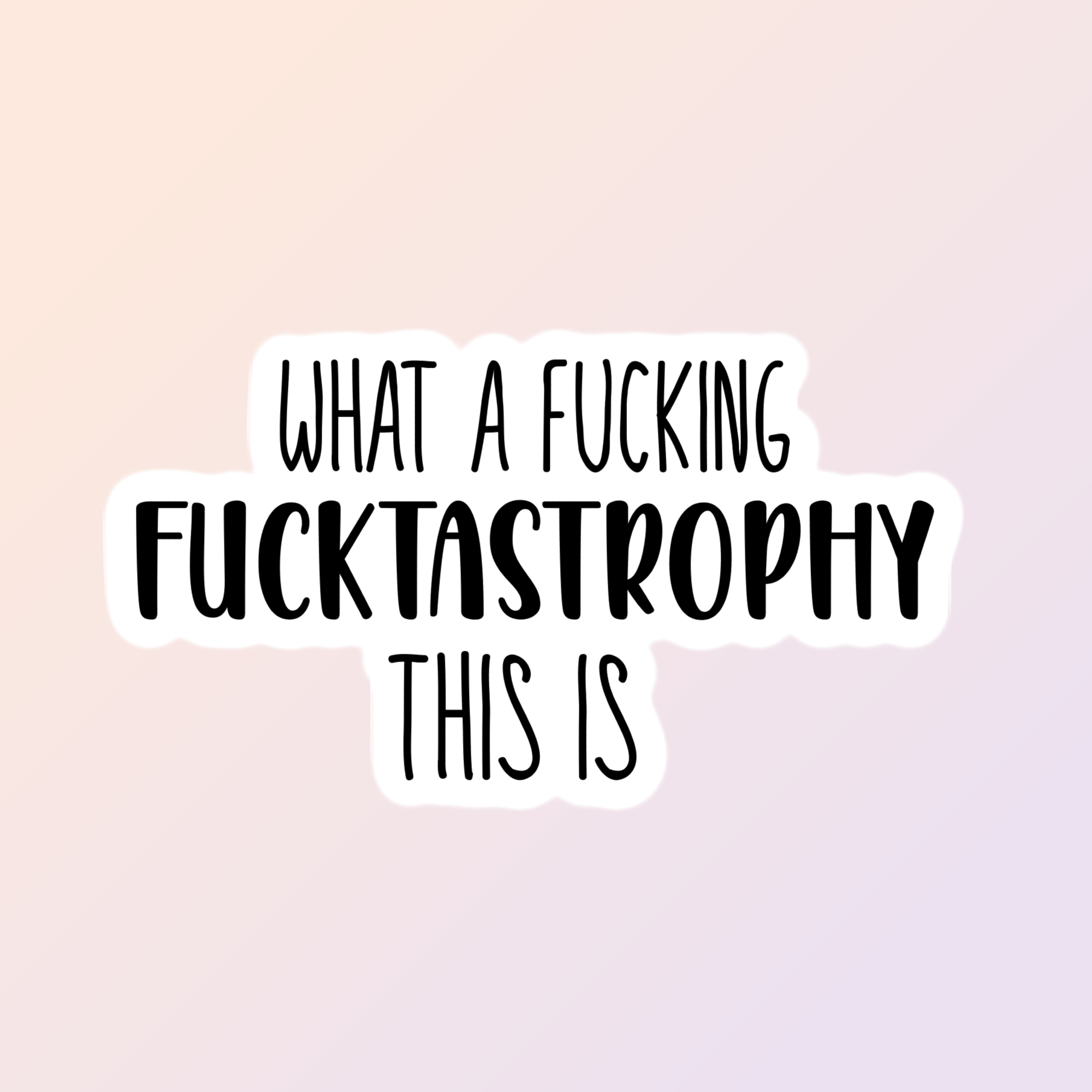 Sorry Not Sorry Co – wholesale Sticker – Funny Stickers, Sarcastic Adult Humor, Fucking Fucktastrophy0