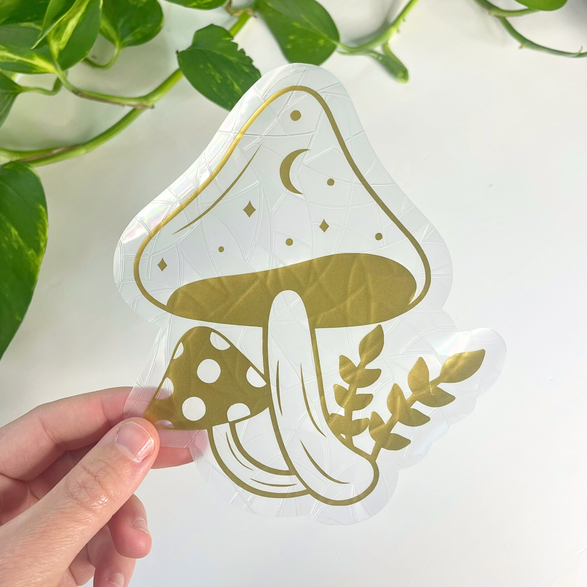 Mindful over Mind Full – wholesale Suncatcher – Celestial Mushroom Suncatcher | Rainbow Maker | Window Cling2