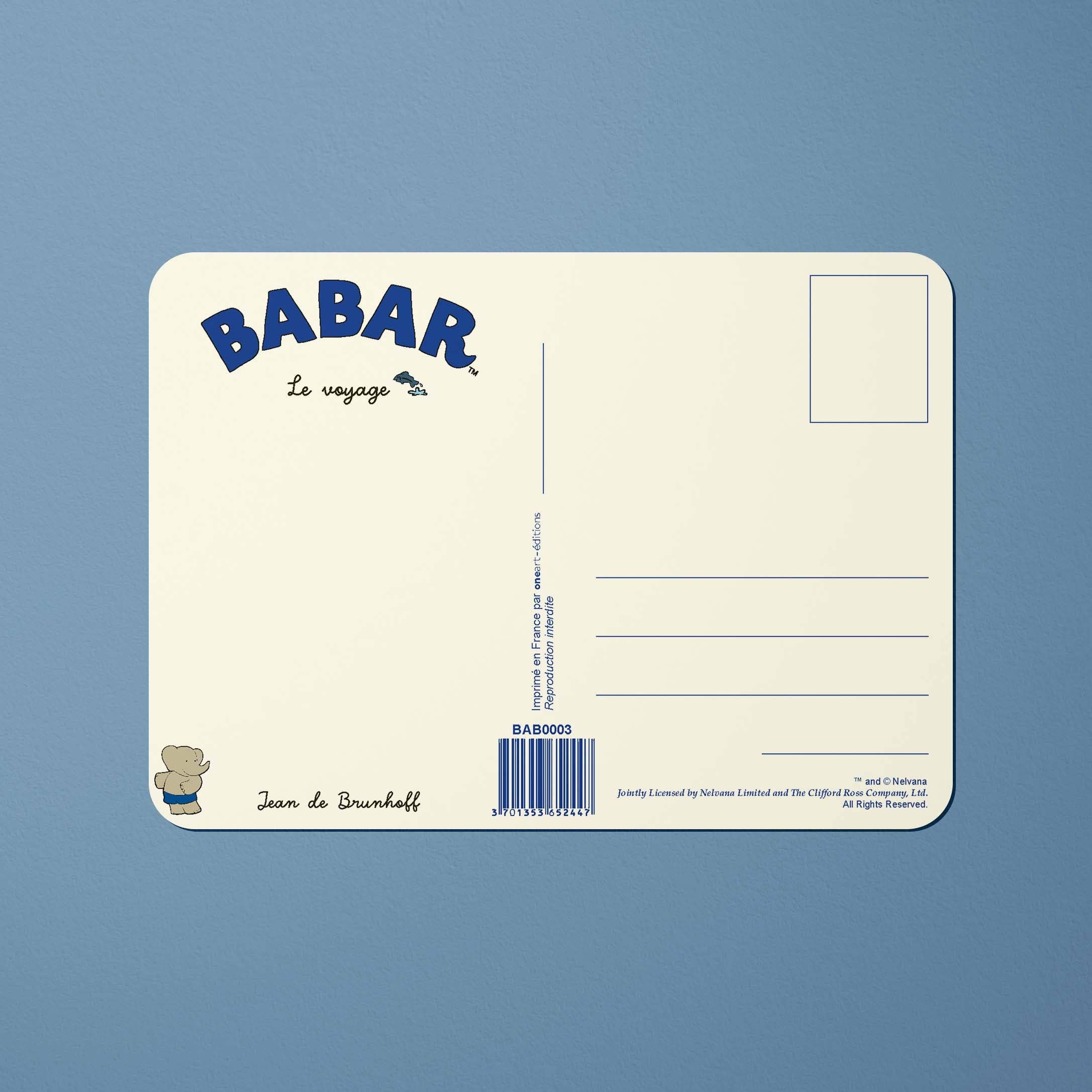 Oneart - Wholesale Postcard - Postcard Babar The Travels of Babar - BAB00032