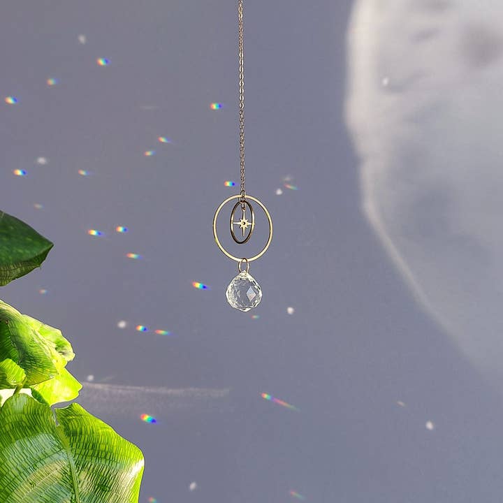 Atelier Intuitive – wholesale Suncatcher – ASTRO AIR • Mini Suncatcher in Brass & Glass Crystal1
