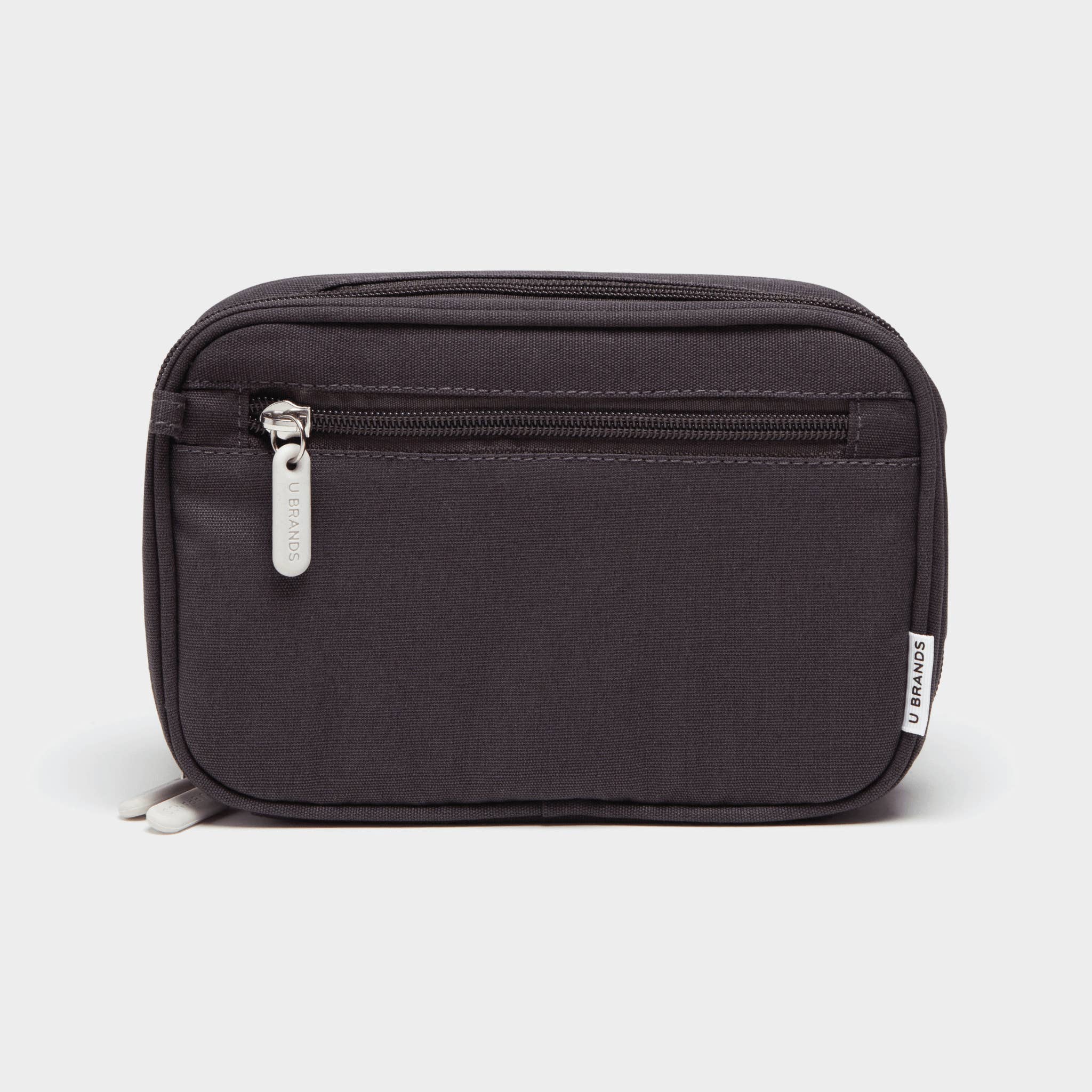 U Brands - Wholesale Pouch - Unisex - U Brands The Dual Zip - Slate Canvas Tech Organizer Black