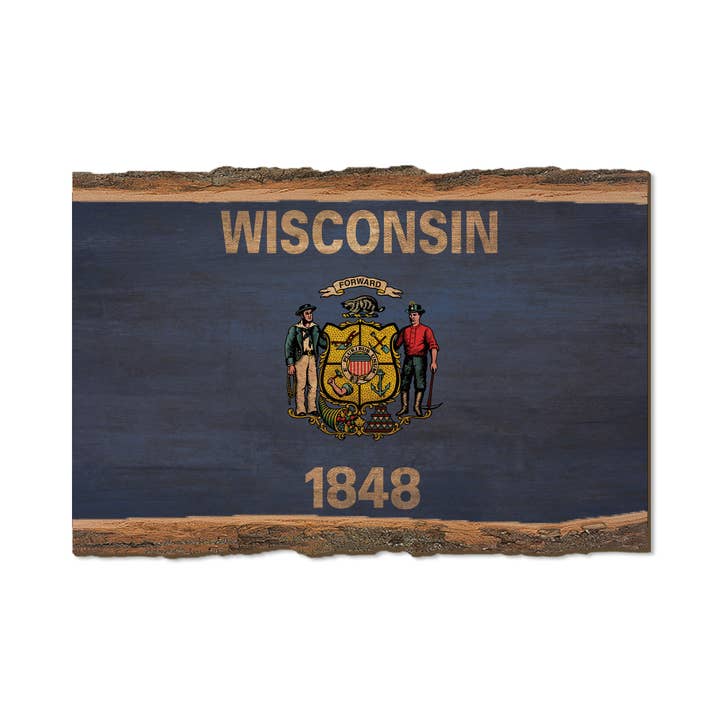 Drapeau de l'État du Wisconsin - Bord Vivant pour la vente par DaydreamHQ