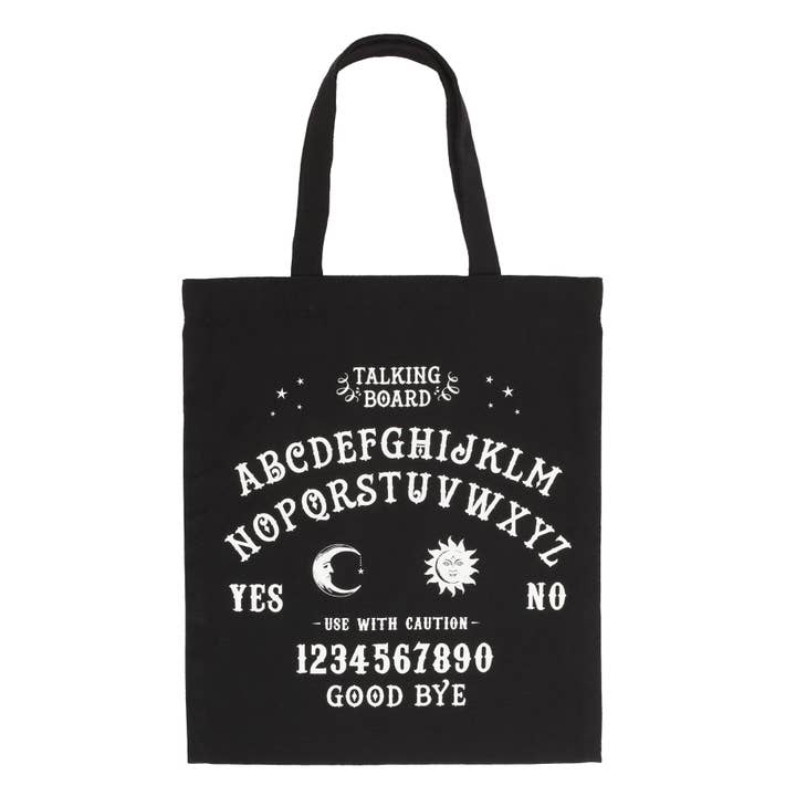 Something Different Wholesale - Wholesale Tote Bag - Women's - Black Gothic Ouija Talking Board Polycotton Tote Bag