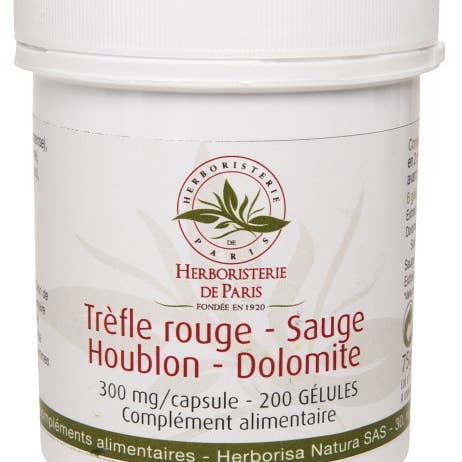 L'HERBORISTERIE DE PARIS - Venta al por mayor Suplementos/vitaminas para beber - Red Clover Salvia Lúpulo Dolomita 200 Cápsulas