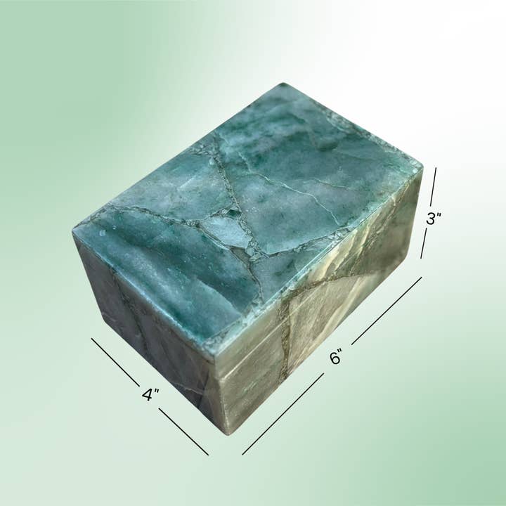 Serein Wellness – Organizador/caixa de joias por atacado – Caixa de Aventurina Verde Pedra Preciosa Caixa de Bugigangas de Cristal1