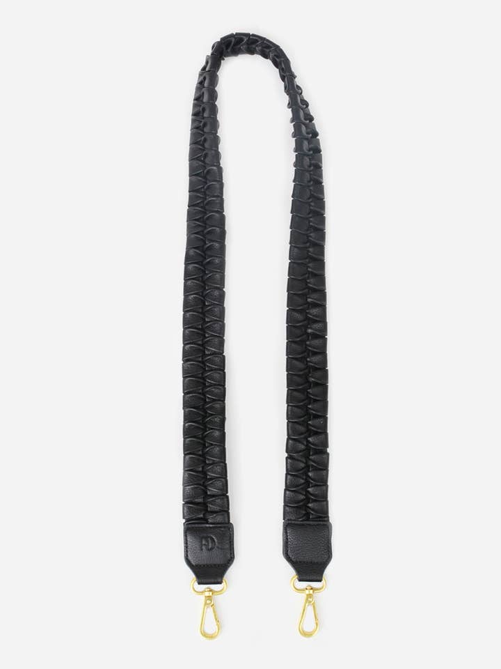 The Fishtail Braid Strap - Faux Leather Crossbody Strap for wholesale by Fawn Design