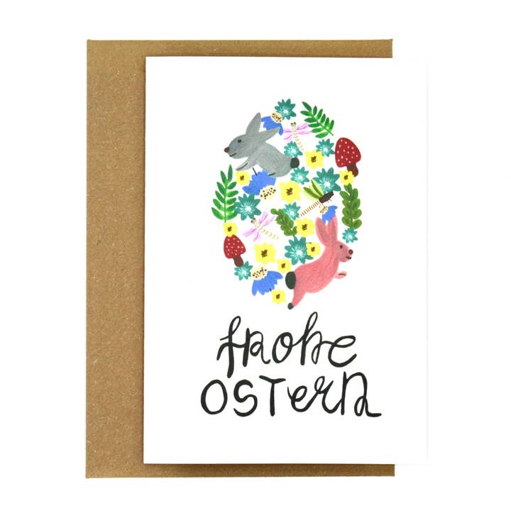 Colourina Design - Wholesale Easter Card - Floral Easter Bunny | Easter Card