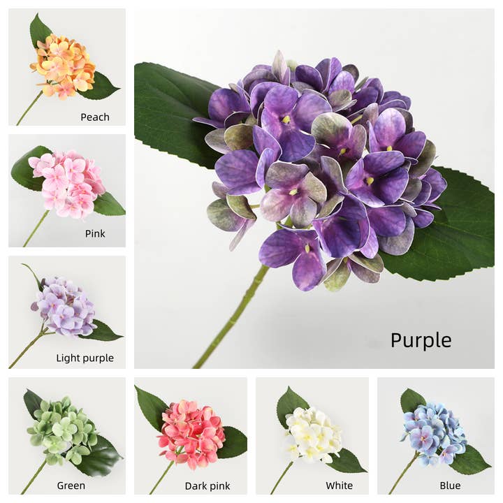 ACNITE(We cover U.S. import duties) - Wholesale Artificial flowers - Artificial hydrangea flower silk hydrangea purple hydrangea