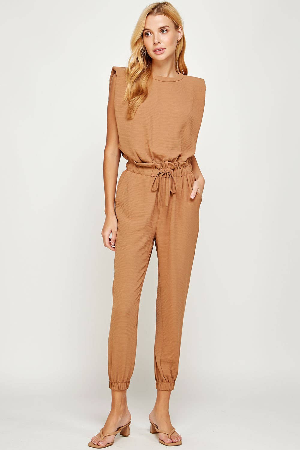 Strut & Bolt – wholesale Jumpsuit – Women's – Shoulder Muscle Padded Sleeveless Jogging Jumpsuit15