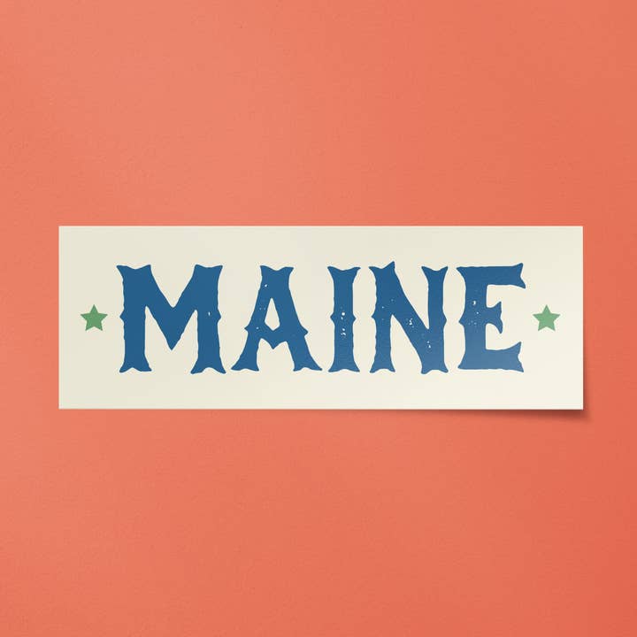 Maine Bumper Sticker for wholesale by Little Something Co.