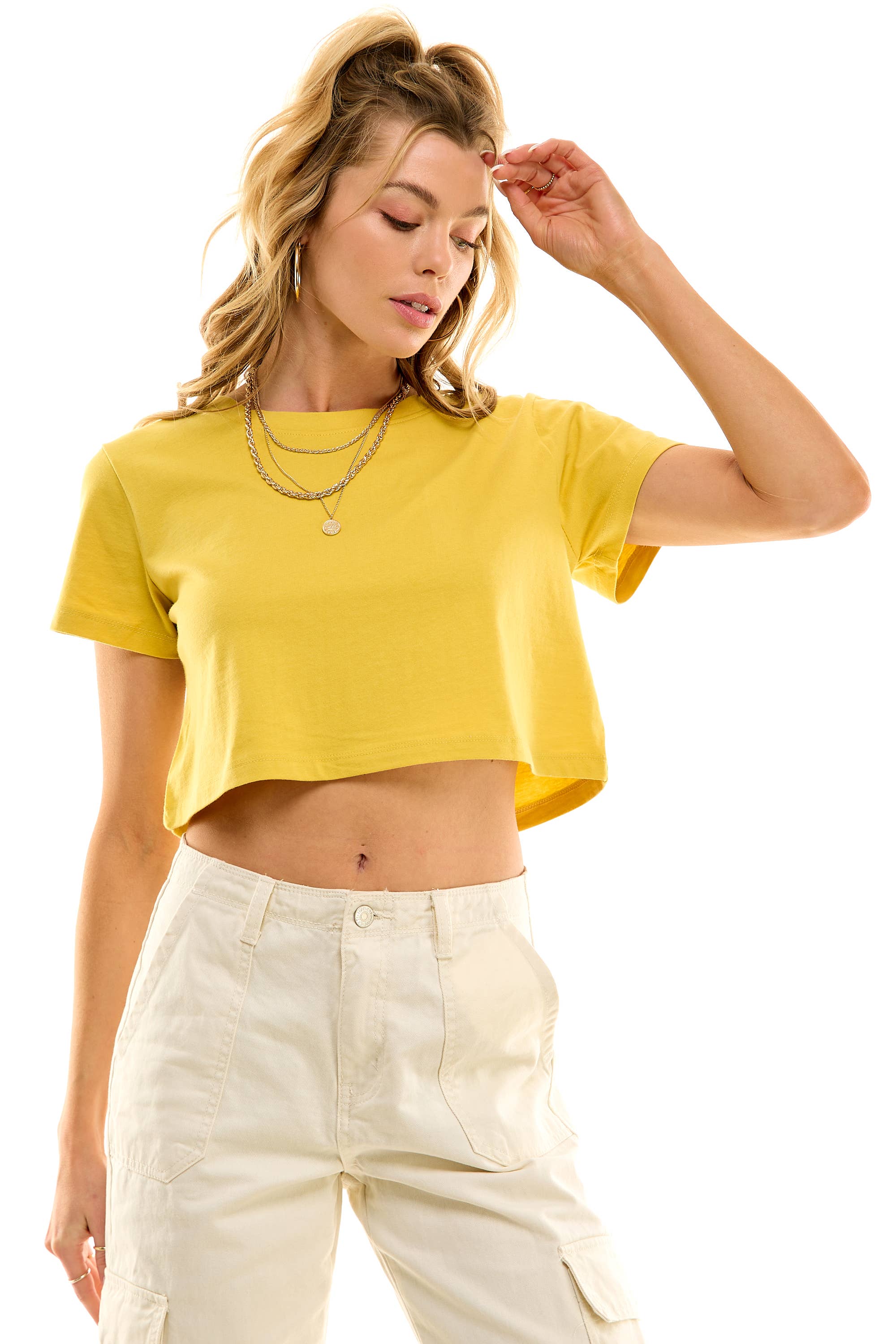 LOVING PEOPLE - Wholesale T-Shirt - Women's - Premium cotton boxy crop tops102