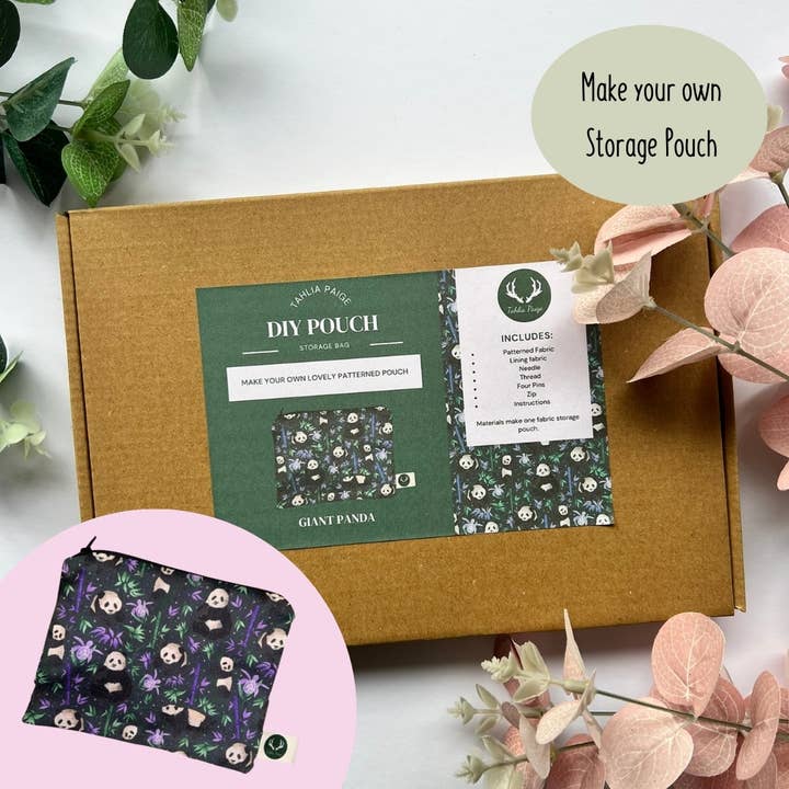 DIY Panda Pouch Craft Kit for wholesale by Tahlia Paige