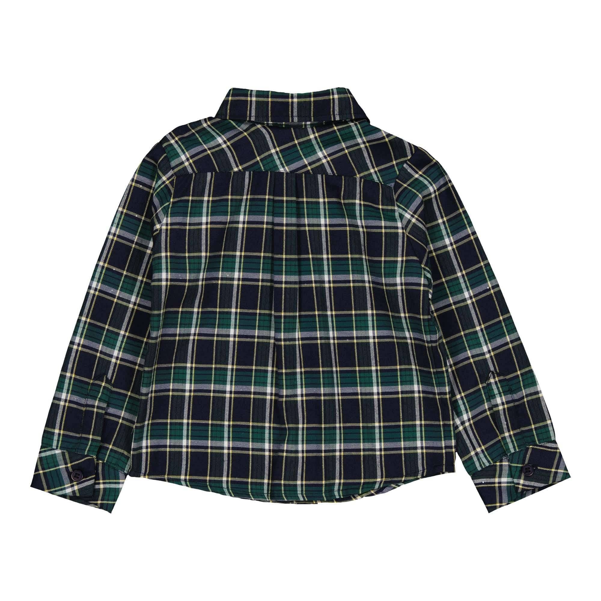 Kidiwi handmade - Wholesale Button Down Shirt - Kids - Arthur, blue and green tartan shirt2