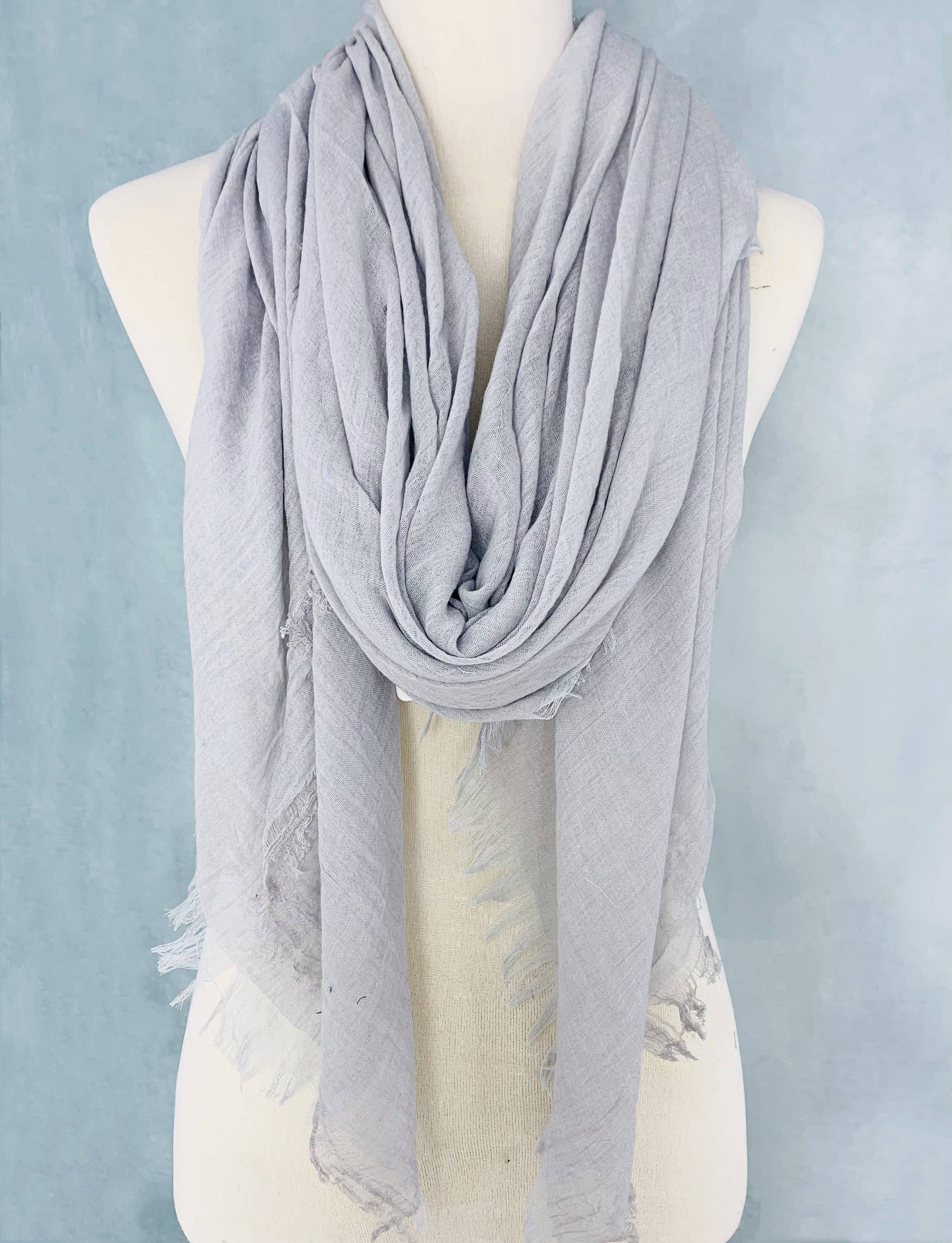 JC Sunny Fashion - Wholesale Scarf - Women's - JC021022 10 Colors-Soft As Cashmere Oversized Solid Frayed Scarf4