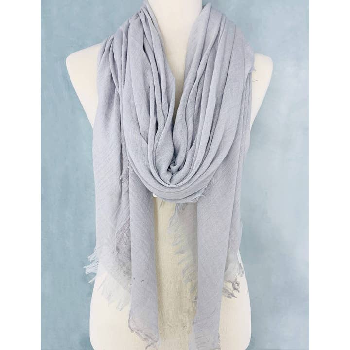 JC Sunny Fashion - Wholesale Scarf - Women's - JC021022 10 Colors-Soft As Cashmere Oversized Solid Frayed Scarf4