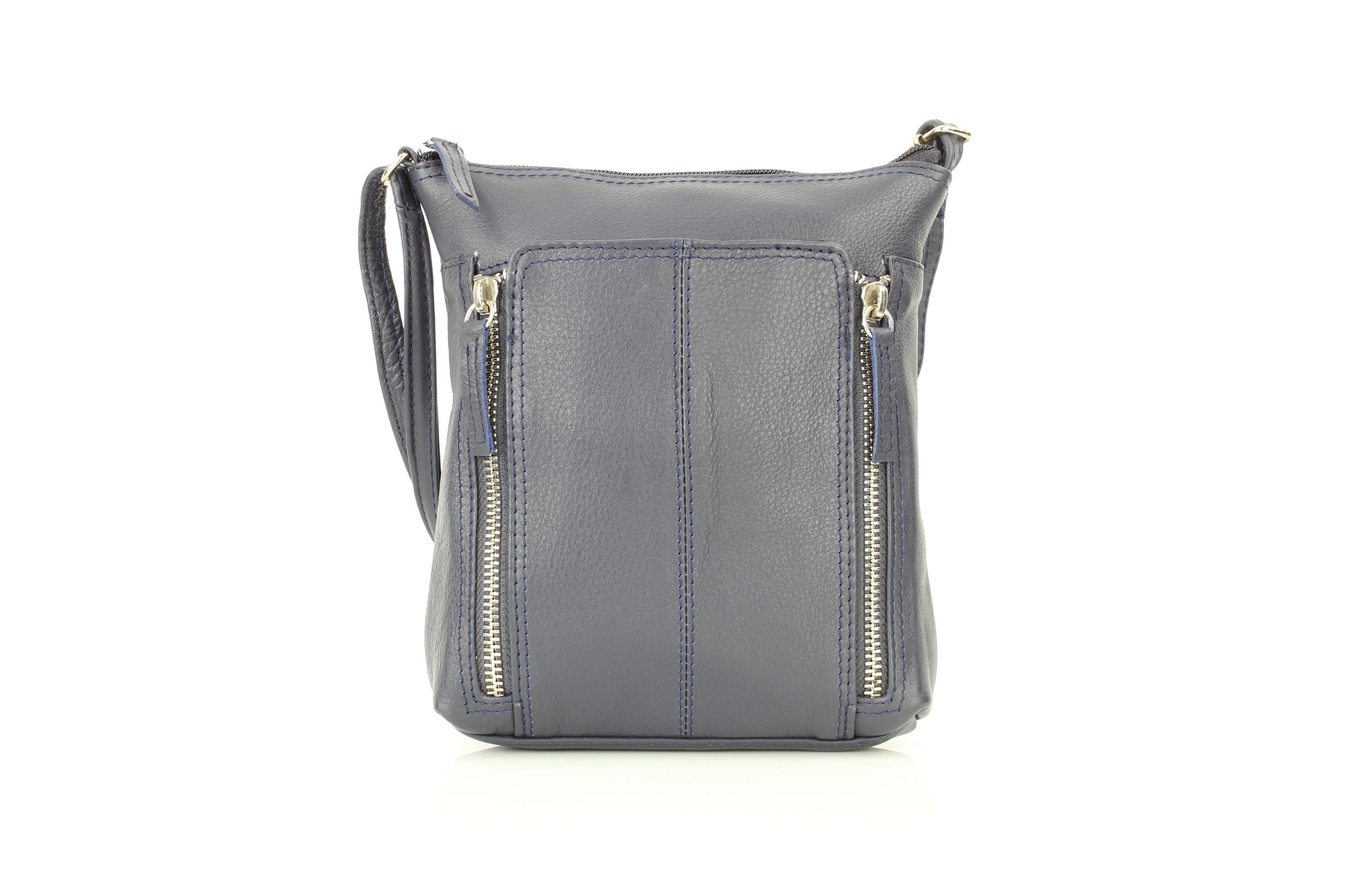 Leather Impressions Inc – wholesale Axelväska - Dam – Anchorage Slim Läder Crossbody | Dubbel Dragkedjedetalj RB 15610