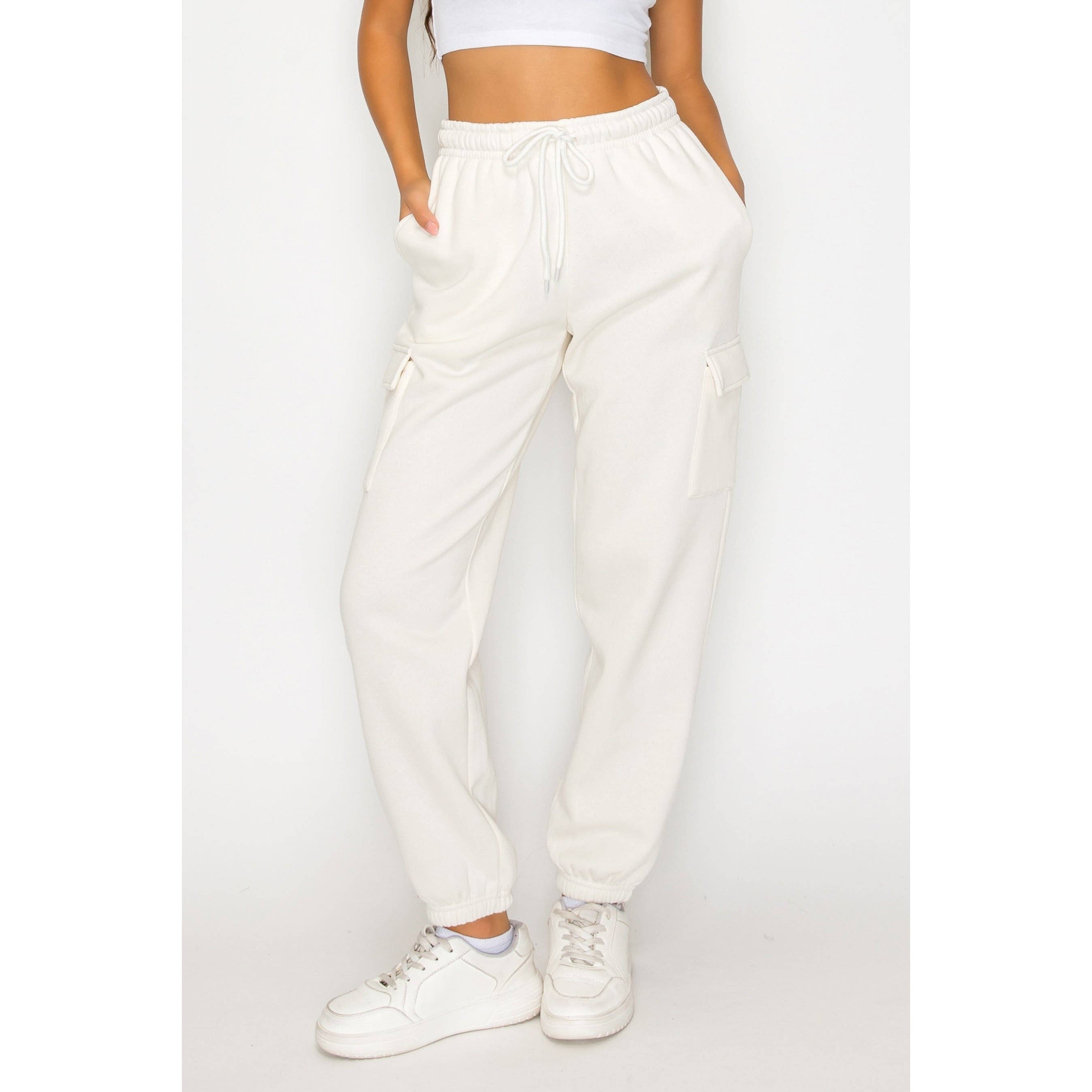 Timeless - Wholesale Athletic Sweatpants/Joggers - Women's - Cargo Fleece Relaxed Sweatpants18