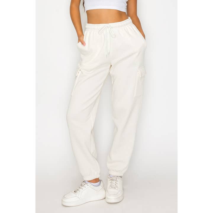 Timeless - Wholesale Athletic Sweatpants/Joggers - Women's - Cargo Fleece Relaxed Sweatpants18