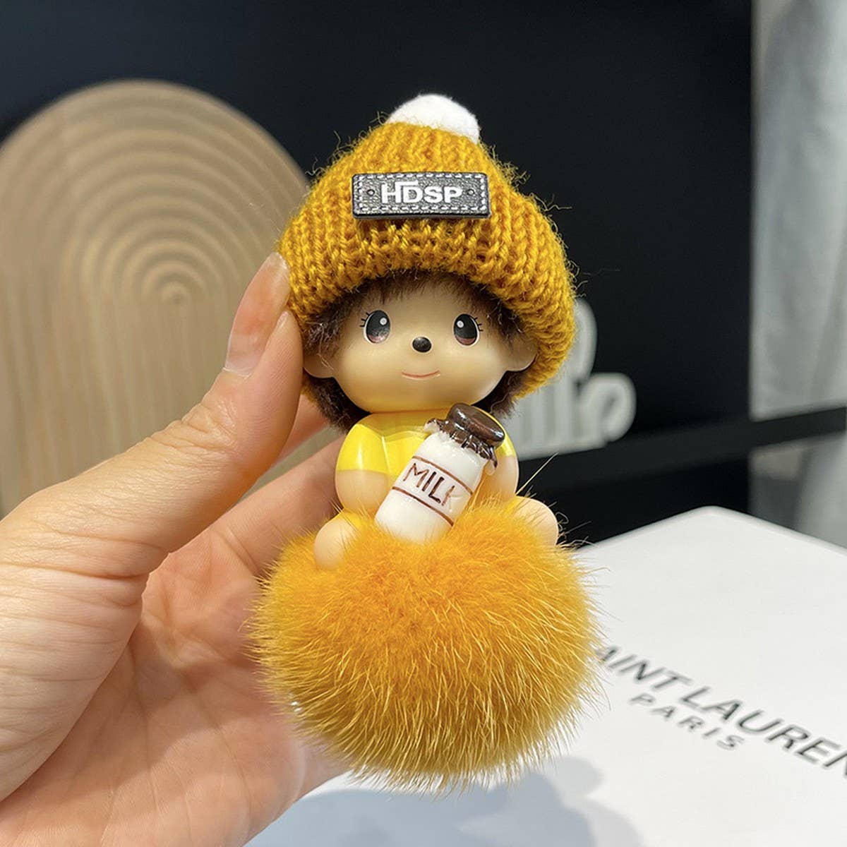 ACCITY - Wholesale Keychain - Unisex - CUTE CARTOON MONCHHICHI CAR KEYCHAIN PENDANT_CWMM25023