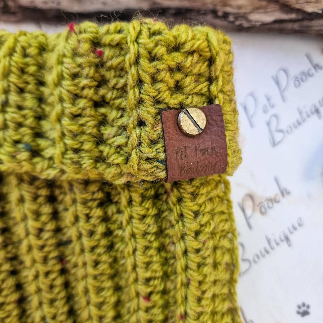 Pet Pooch Boutique - Wholesale Pet snood – Dog - Maple Cookie Roll Top Dog Knitted Snood- UK made/autumn1