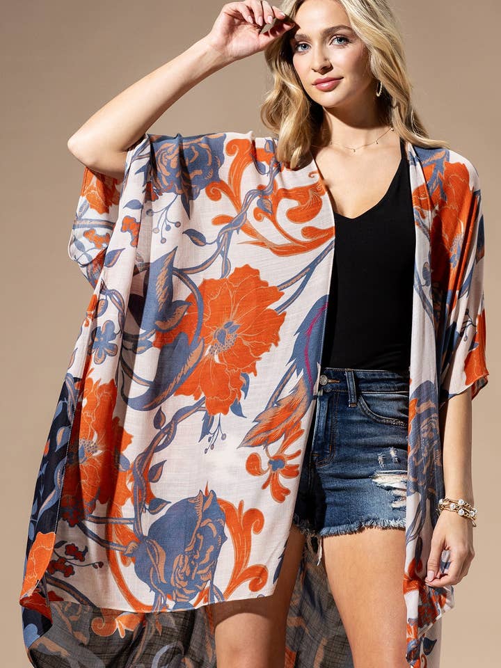 Dusk Floral Kimono for wholesale by Urbanista