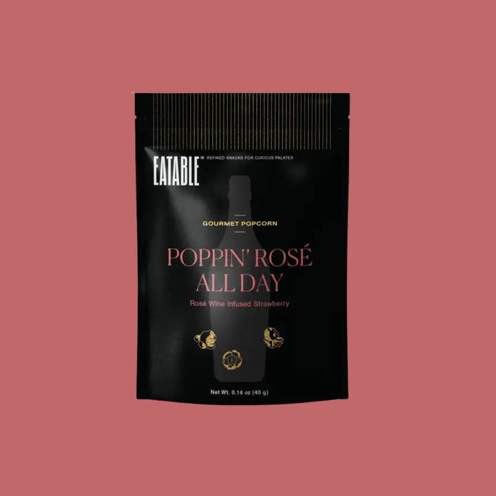 EATABLE Popcorn - Wholesale Popcorn - Mini Poppin' Rosé All Day 🍷 Gourmet Candied Popcorn3