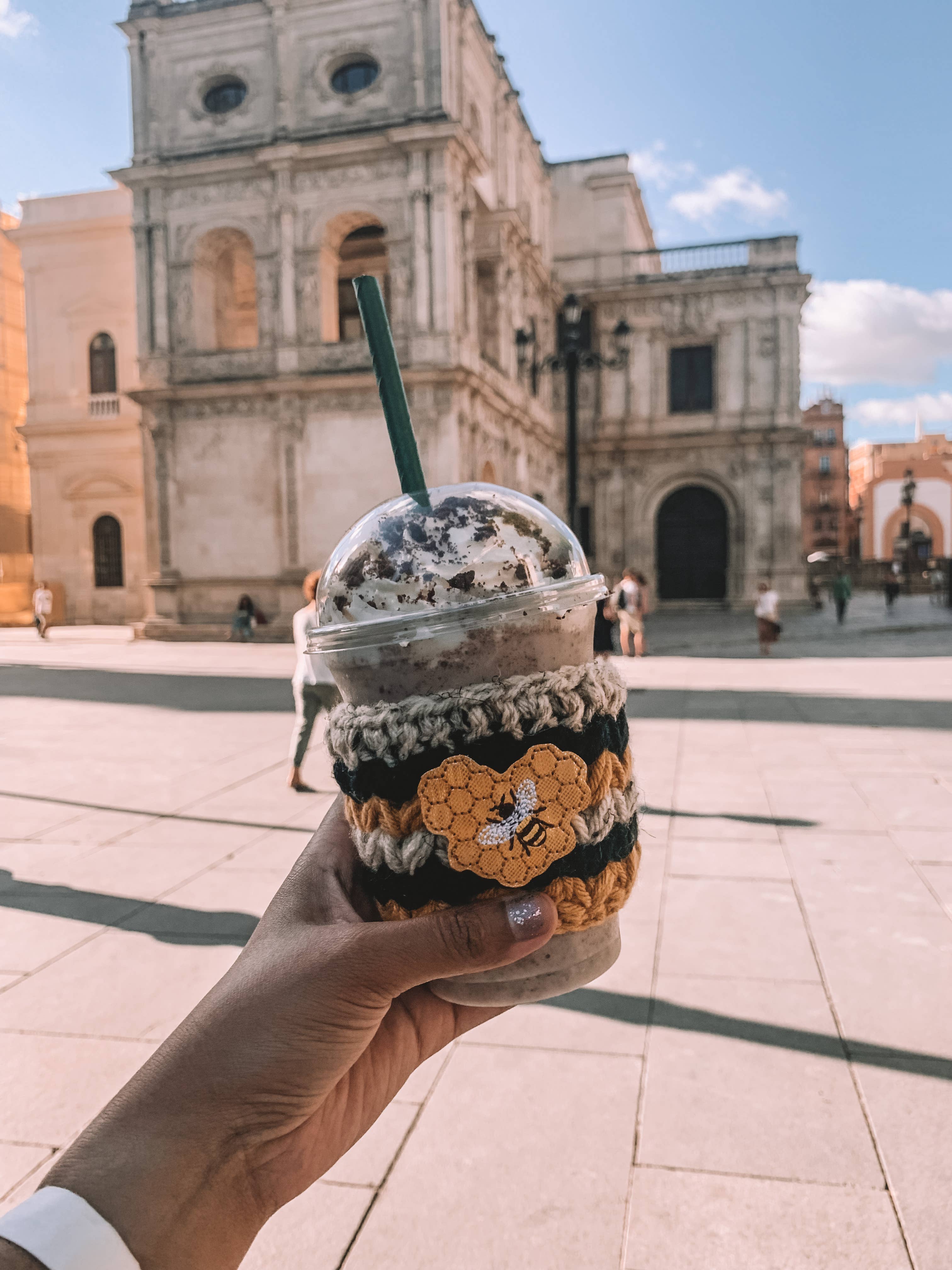 WanderlustBee – Mangas térmicas de bebidas por atacado – Bee Cup Cozy/Bee Cozy/Bee Drink Sleeve/Presente2