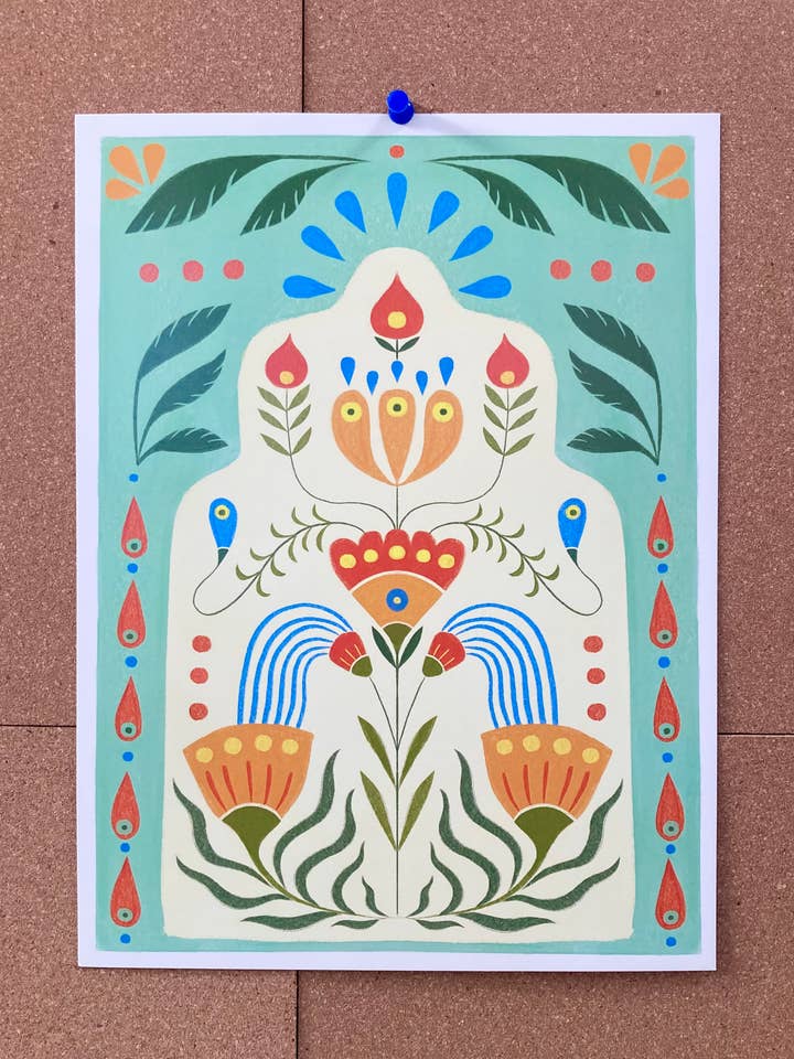 Spring Fountain, art print for wholesale by Maren Inga