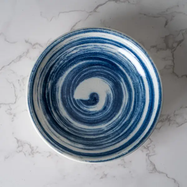 Urban Tokyo - Wholesale Sauce Server - Swirl Design 2oz 3.75"Dia Porcelain Sauce Dish3