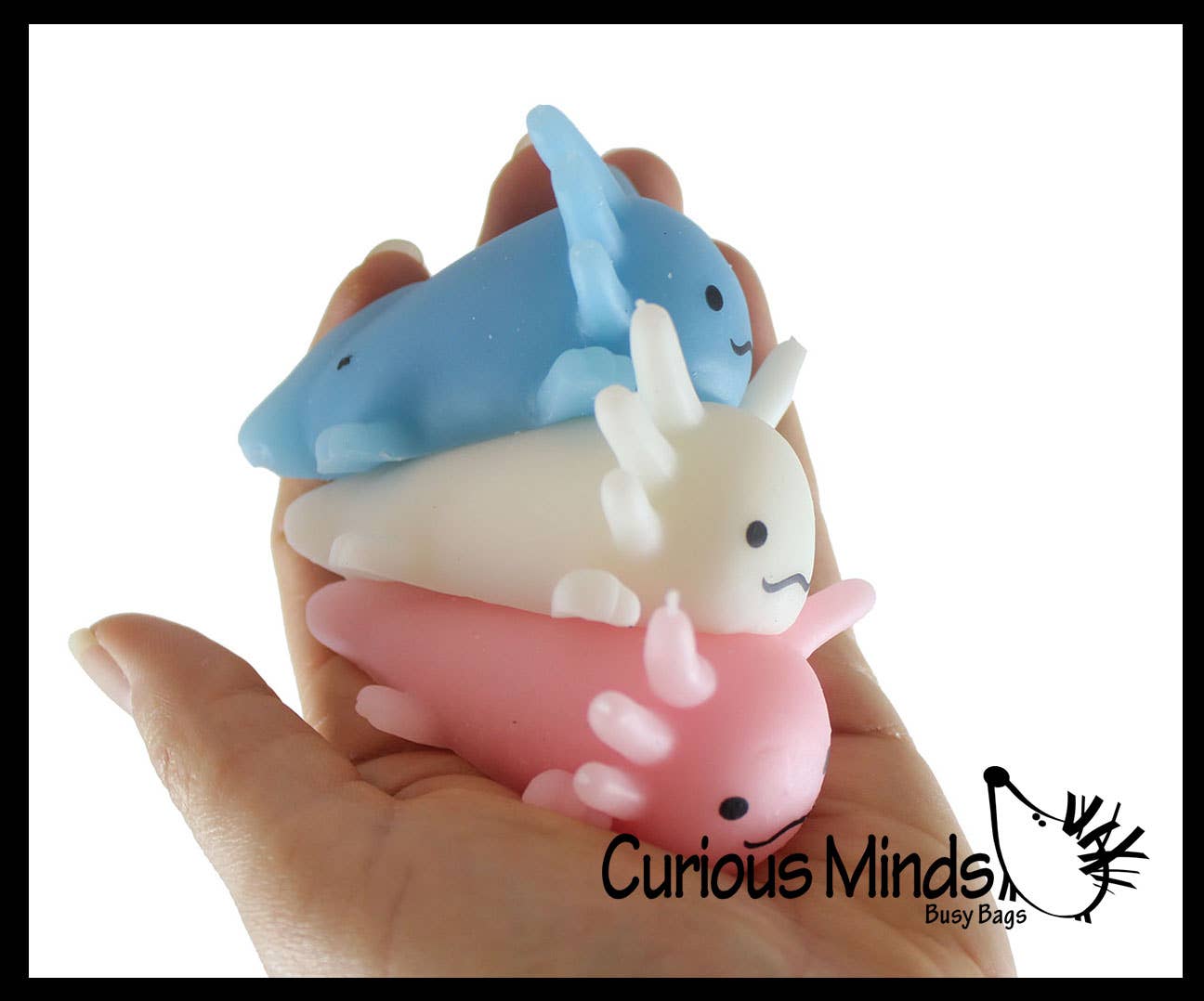 Curious Minds Toys - Wholesale Squishy Toy - Kids & Baby - 1 Axolotl Large Mochi - Cute Animal Gummy Mochi Fidget Squis4