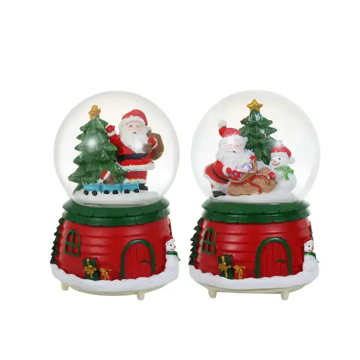 SINT - Wholesale Snow Globe - SINT Christmas Musical Glittering Water Snow Globe | Set of 25