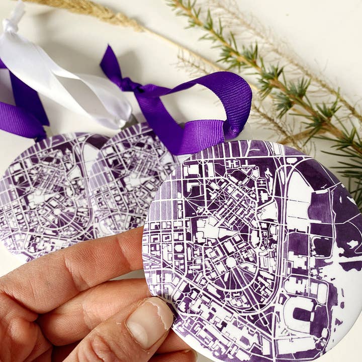 UNIVERSITÀ di WASHINGTON, Mappa del Campus di Seattle: ORNAMENTO per la vendita all'ingrosso da parte di Turn-of-the-Centuries