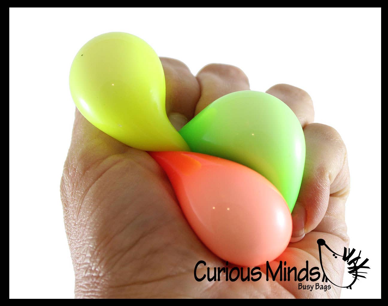 Curious Minds Toys - Vendita all'ingrosso Palla/pasta antistress - 1 piccola e incredibile palla antistress al neon confezionata singolarmente da 3,8 cm8