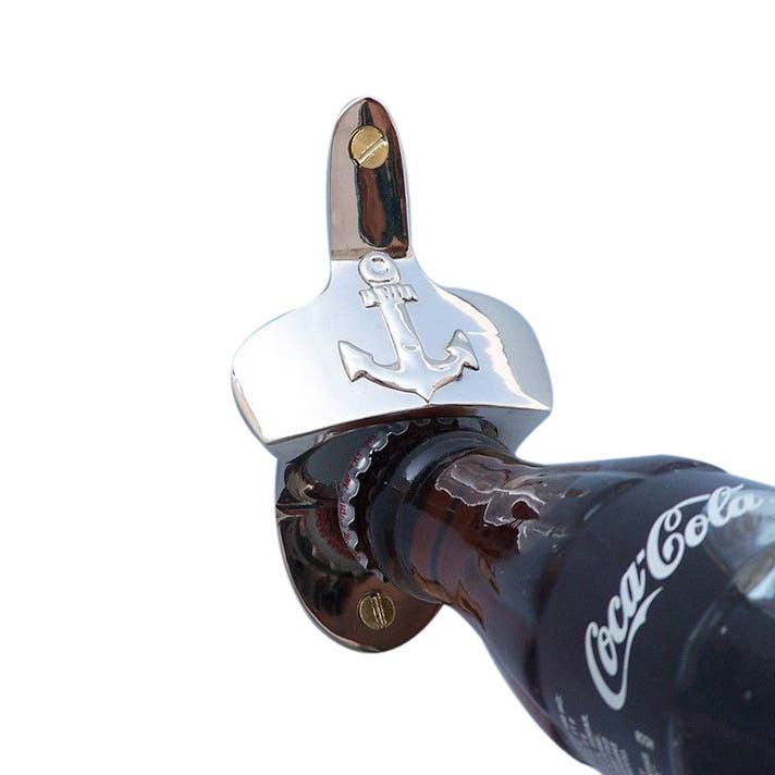 Hampton Ironworks - Wholesale Bottle/wine opener - Chrome Wall Mounted Anchor Bottle Opener 3""