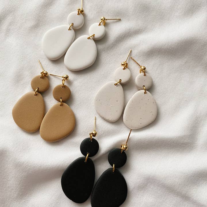 SageClayCo - Wholesale Dangle Earrings - Selma | The Timeless Collection | Handmade Polymer Clay Earr