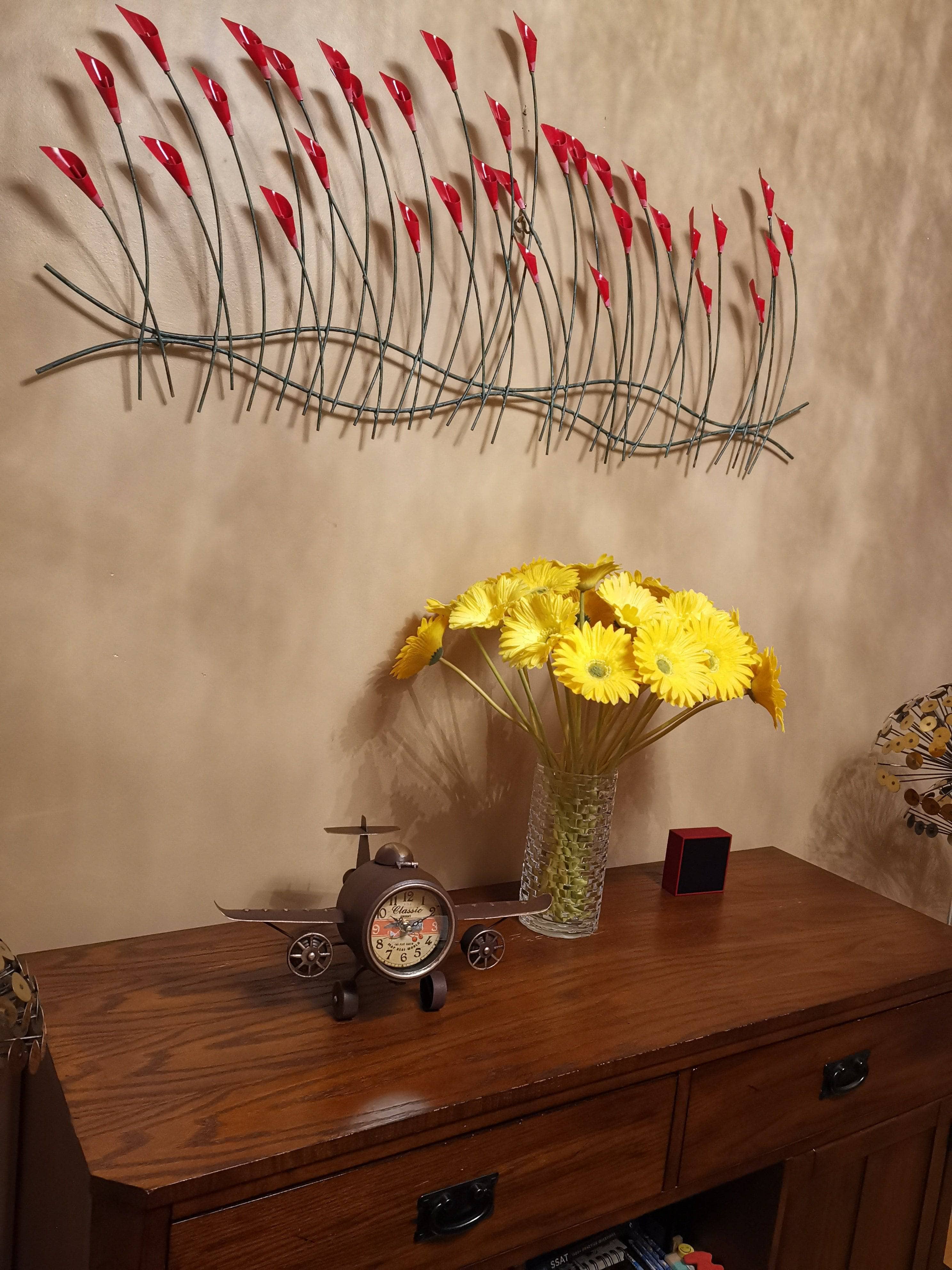 Peterson Houseware & Artwares US - Vente Horloge de bureau - Horloge de table - Horloge de table avion vintage rustique3