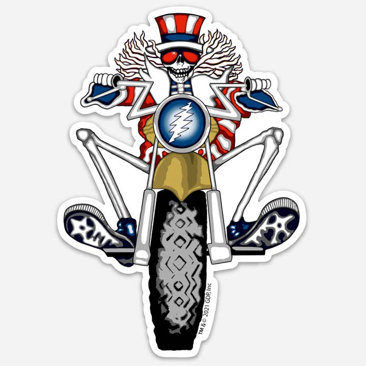 Little Hippie LLC - Wholesale Sticker - Grateful Dead Psycle Sam Sticker