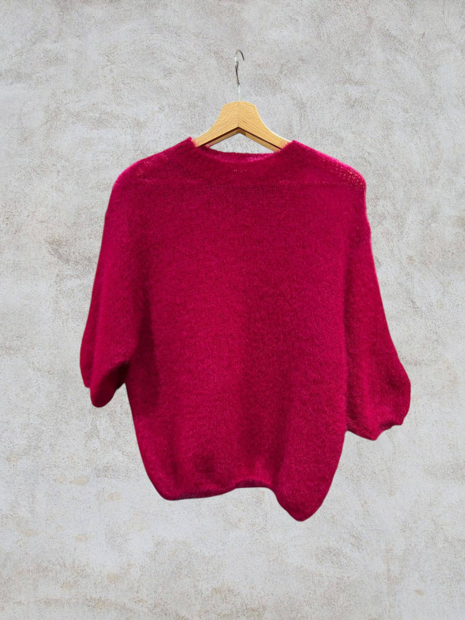 NAÏS PARIS - Wholesale Knit Sweater - Women's - Round neck short sleeve sweater in 80% kid mohair5