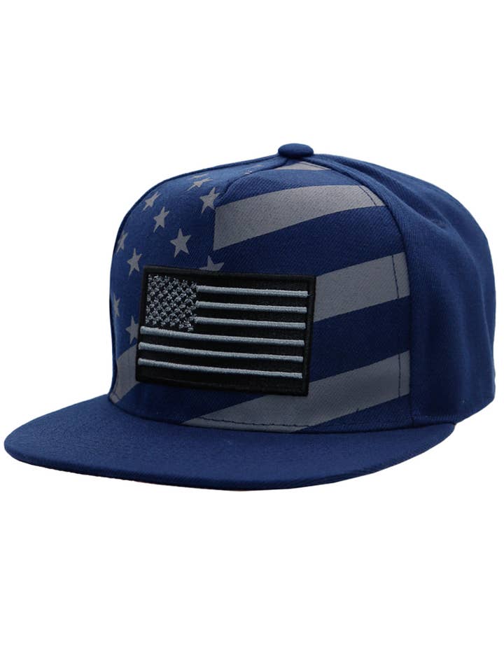 Toppa monotona con stampa a pannello con bandiera americana Snapback per la vendita all'ingrosso da parte di Cap Zone