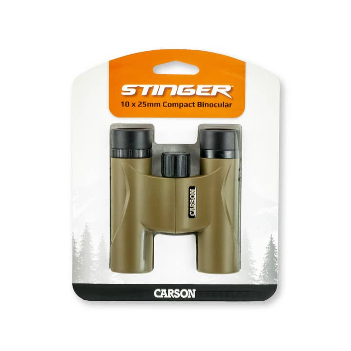 Carson - Wholesale Binoculars - Stingerâ„¢ 10x25mm Compact & Lightweight Binoculars, Olive Grn