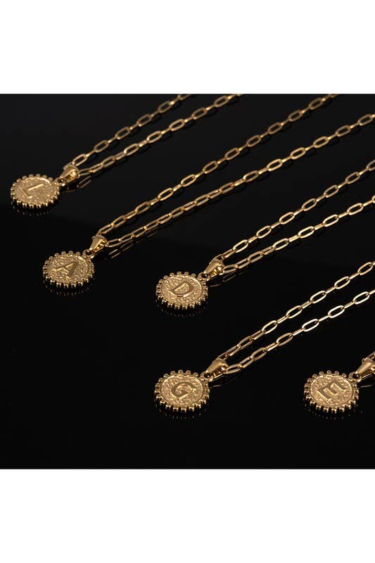 ACCITY - Wholesale Pendant/Charm Necklace - DOUBLE CHAIN INITIALS PENDANT NECKLACE_CWAJE10616