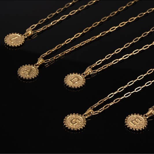 ACCITY - Wholesale Pendant/Charm Necklace - DOUBLE CHAIN INITIALS PENDANT NECKLACE_CWAJE10616