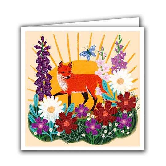 Blank Greeting Card ''Summer Fox" for wholesale by Silver Birch Cards